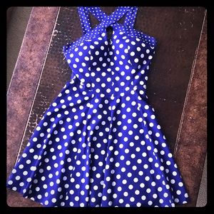 Guess Blue/white polka dot dress